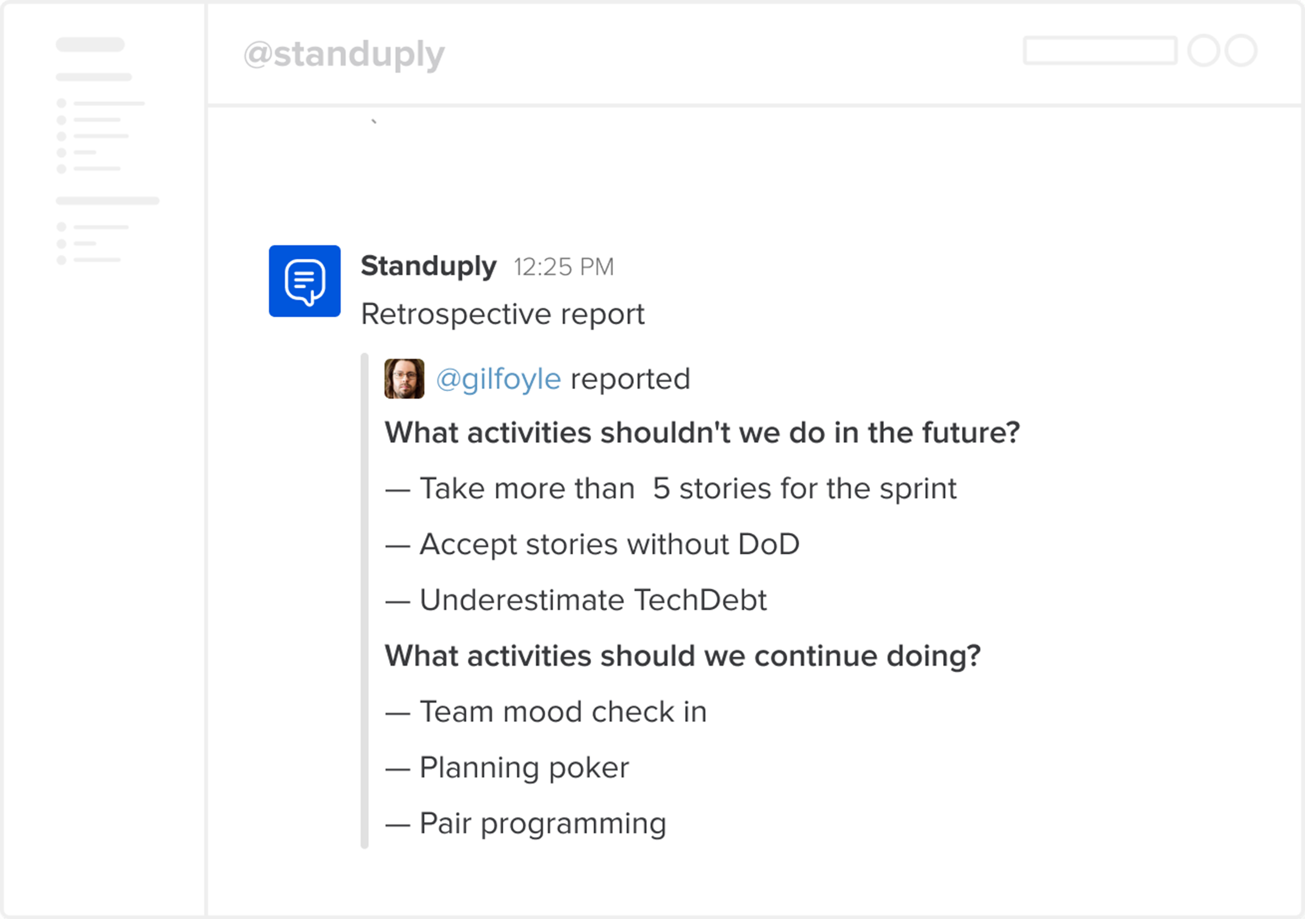 Standup Bot For Slack & Microsoft Teams